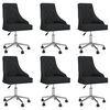 vidaXL Chaises pivotantes &agrave; manger lot de 6 Noir Tissu