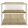vidaXL Table basse blanc et chêne sonoma 100x50x40cm bois d'ingénierie