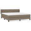 vidaXL Sommier &agrave; lattes de lit avec matelas Taupe 160x200 cm Tissu