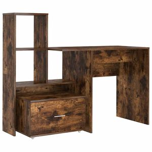 vidaXL Bureau Ch&ecirc;ne fum&eacute; 131,5 x 50 x 106,5 cm Bois d'ing&eacute;nierie