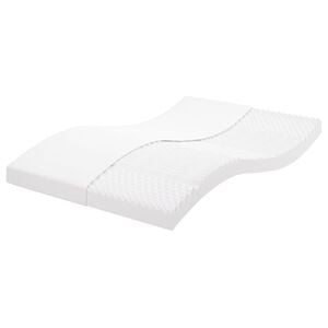 vidaXL Matelas en mousse blanc 140x190 cm 7 zones duret&eacute; 20 ILD