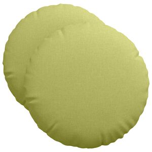vidaXL Coussins de si&egrave;ge 2 pcs Vert clair &Oslash;50 x 19 cm tissu