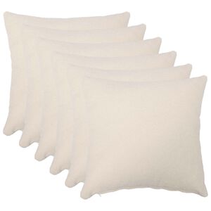 vidaXL Housse de coussin 6 pcs HEERLEN Cr&egrave;me 30 x 30 cm Boucl&eacute;