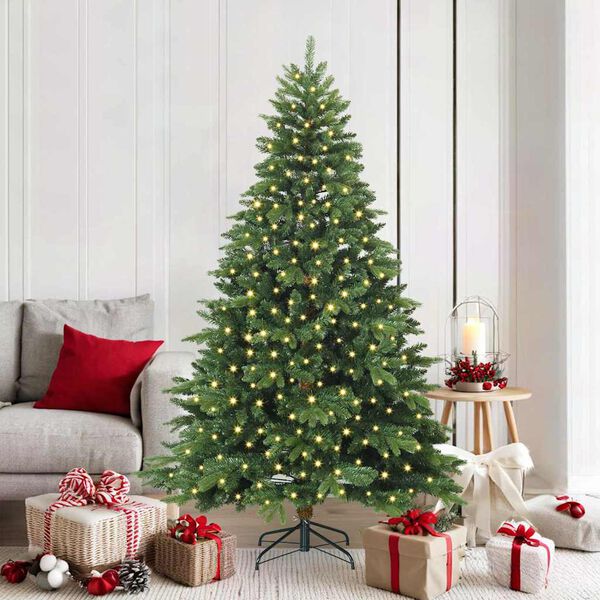 vidaXL Sapin de Noël artificiel avec 300 LED Vert 180 cm PE et PVC