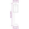 vidaXL Lampadaires d'ext&eacute;rieur 3 pcs noir 60 cm acier inoxydable