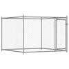 vidaXL Cage pour chien avec porte gris 12x2x1,5 m acier galvanis&eacute;