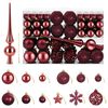 vidaXL Ensemble de boules de No&euml;l 111 pc Bordeaux 6 cm Polystyr&egrave;ne