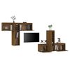 vidaXL Meubles TV 6 pcs Marron miel Bois massif de pin