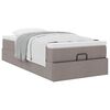 vidaXL Cadre de lit ottoman avec matelas taupe 90x190 cm tissu