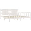 vidaXL Cadre de lit sans matelas blanc bois massif de pin