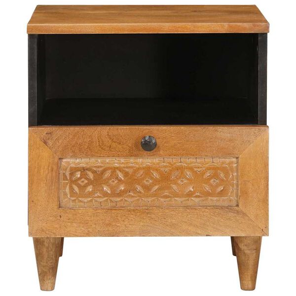 vidaXL Cabinet de chevet avec tiroir Marron Clair 40 x 33 x 46 cm