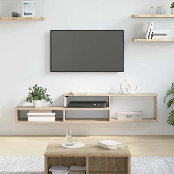 vidaXL SupportmuralpourTV 150x25x28,5cm Bois d'ing&eacute;nierie