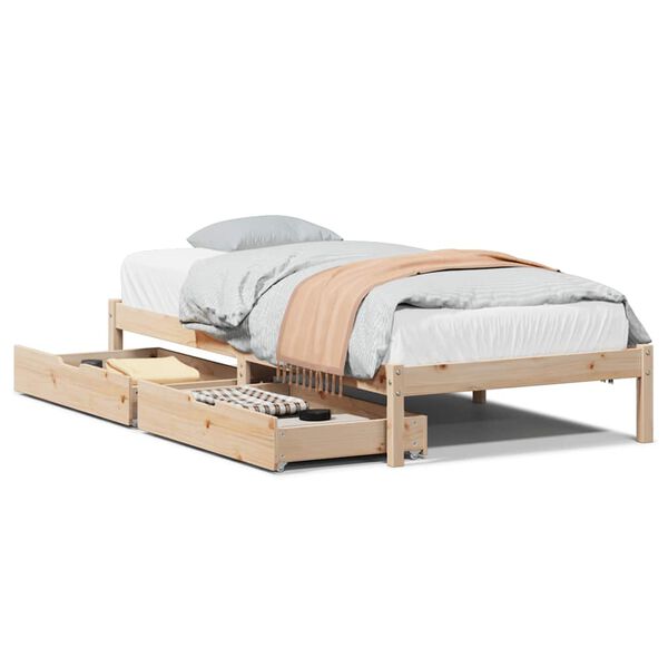 vidaXL Cadre de lit sans matelas 90x200 cm bois de pin massif
