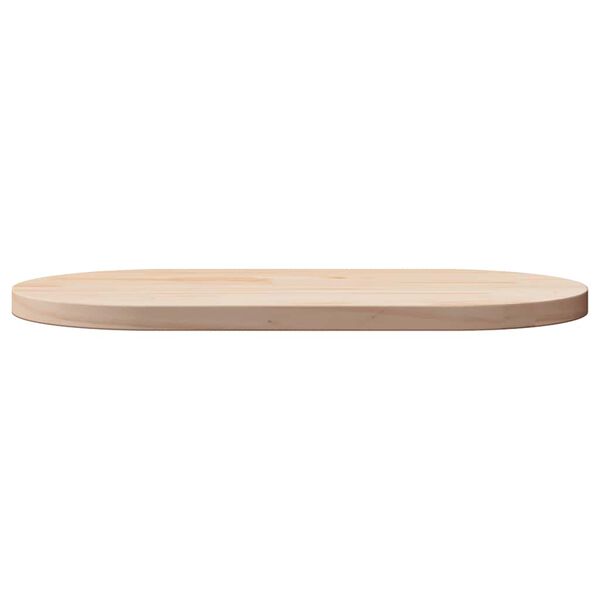 vidaXL Plateau de table 90x45x2,5 cm Bois massif Pin Ovale