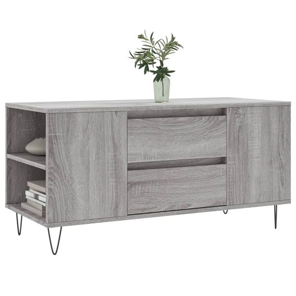 vidaXL Table basse sonoma gris 102x44,5x50 cm bois d'ingénierie
