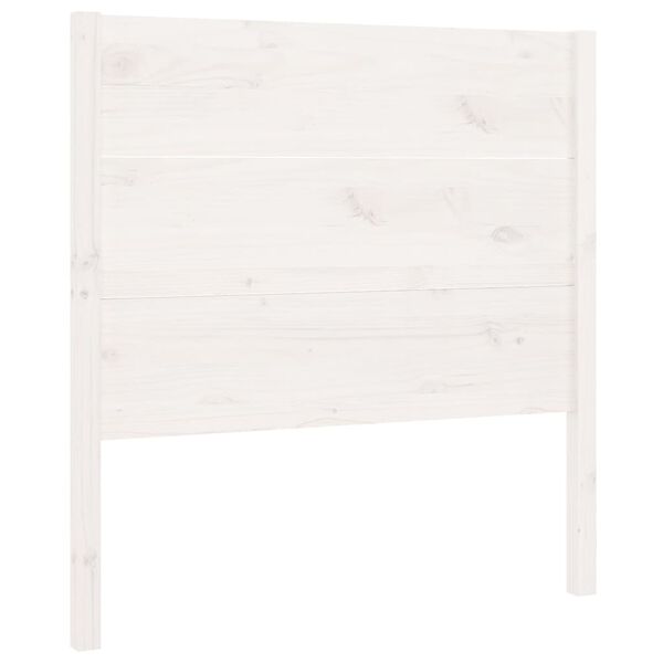 vidaXL T&ecirc;te de lit Blanc 106x4x100 cm Bois massif de pin