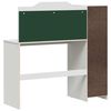vidaXL Bureau avec rangement ouvert et tableau noir ROROS Blanc