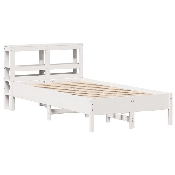 vidaXL Cadre de lit sans matelas blanc 90x190 cm bois de pin massif
