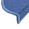 vidaXL Tapis d'escalier 10 pi&egrave;ces 56 x 17 x 3 cm Bleu Demi-rond