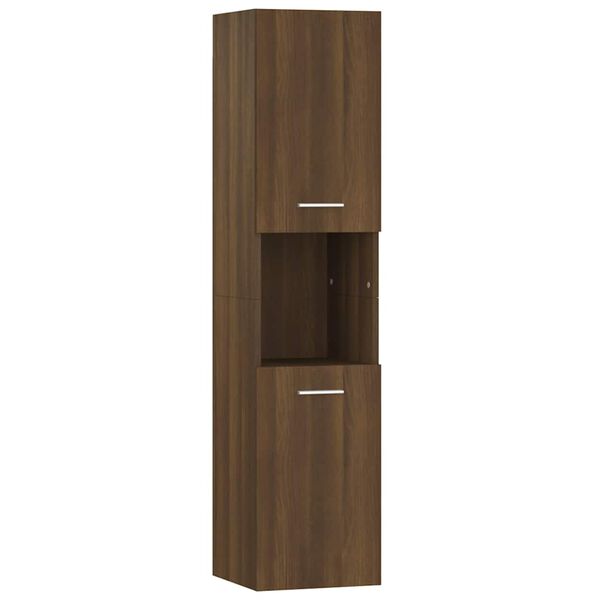 vidaXL Armoire de bain Ch&ecirc;ne marron 30x30x130 cm Bois d'ing&eacute;nierie