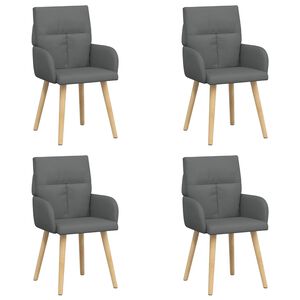 vidaXL Chaises de salle &agrave; manger 4 pc Tissu Gris fonc&eacute; 60 x 56 x 93 cm
