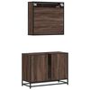 vidaXL Ensemble de meubles de salle de bain 2 pcs Chêne marron