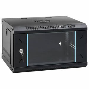 vidaXL Armoire r&eacute;seau avec stockage Noir 53 x 45 x 30 cm Acier