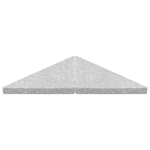 vidaXL Plaque de poids triangulaire pour parasol Granit 15 kg Gris