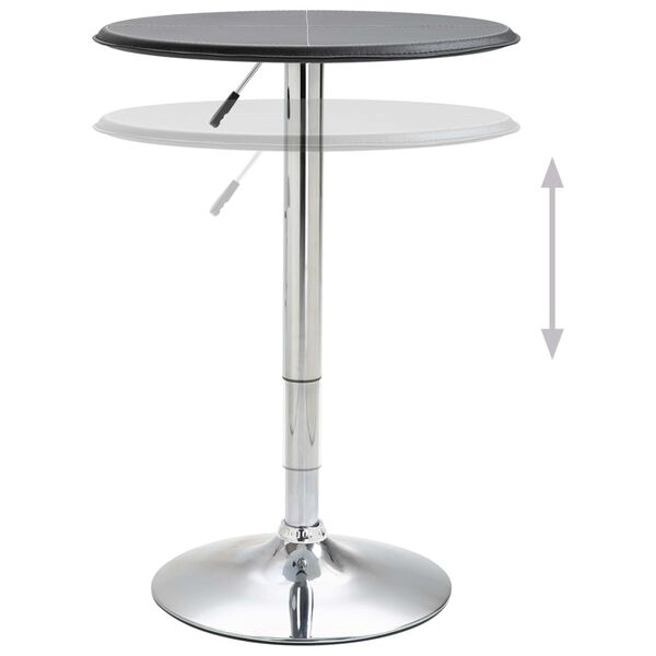 vidaXL Table de bar Noir Ø60 cm MDF