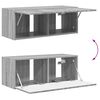 vidaXL Ensemble meuble TV 2 pcs Gris Sonoma Bois d'ing&eacute;nierie