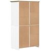 vidaXL Garde-robe BODO blanc marron 99x53,5x173 cm bois massif de pin
