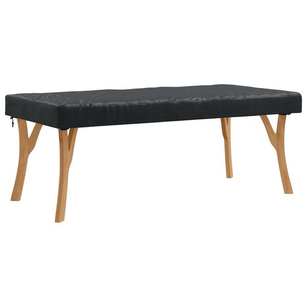 vidaXL Housse de Table Uni Noir 162 x 92 x 15 cm tissu