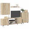 vidaXL Ensemble meuble TV 4 pcs Ch&ecirc;ne Sonoma Bois d'ing&eacute;nierie