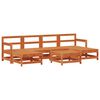 vidaXL Ensemble de salon de jardin 7 pc Brun Cir&eacute; Pin massif