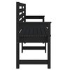 vidaXL Banc de jardin noir 159,5x48x91,5 cm bois massif de pin