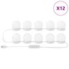 vidaXL Lampes miroir 12 pcs Blanc 4.5 x 4.5 x 4.8 cm Plastique