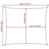 vidaXL Voile d'ombrage 160 g/m² Terre cuite 2,5x3 m PEHD