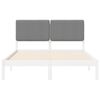 vidaXL Cadre de lit avec t&ecirc;te de lit rembourr&eacute;e Gris clair