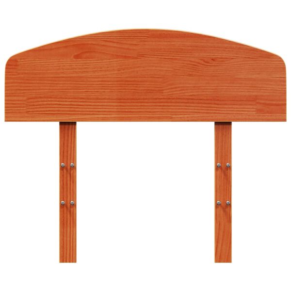 vidaXL T&ecirc;te de lit cire marron 75 cm bois massif de pin