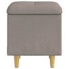 vidaXL Pouf de rangement avec coussin Taupe 40 x 40 x 45 cm tissu