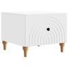 vidaXL Table basse avec tiroir Blanc 49 x 50 x 40 cm Bois d'ing&eacute;nierie