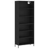 vidaXL Buffet noir 69,5x32,5x180 cm bois d'ing&eacute;nierie