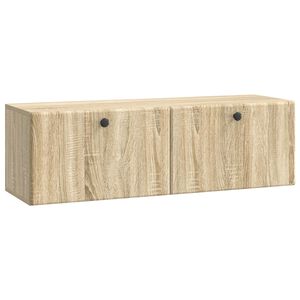 vidaXL Meuble TV mural 98 x 31 x 30 cm Ch&ecirc;ne Sonoma Bois d'ing&eacute;nierie