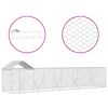 vidaXL Chenil d'ext&eacute;rieur pour chiens avec toit argent&eacute; 10x2x2,5 m