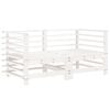 vidaXL Canap&eacute;s d'angle de jardin 2 pcs blanc bois de pin massif