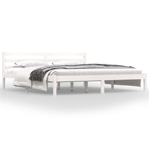 vidaXL Cadre de lit sans matelas 180x200 cm blanc