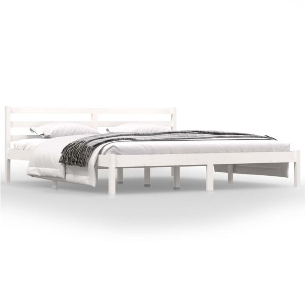 vidaXL Cadre de lit sans matelas 180x200 cm blanc