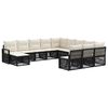 vidaXL Ensemble de canap&eacute; de jardin 12 pc 12 place Noir polyrotin