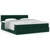 vidaXL Cadre de lit ottoman avec matelas vert fonc&eacute; 160x200 cm velours