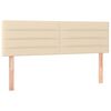 vidaXL Sommier &agrave; lattes de lit avec matelas Cr&egrave;me 140x190 cm Tissu